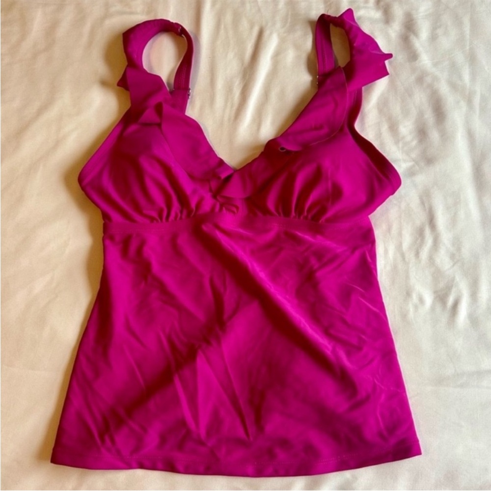 DKNY Magenta Tankini Swim Set – Size Medium (NWOT) - Picture 4 of 8